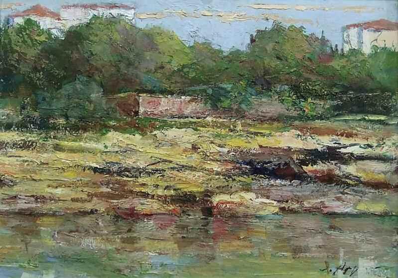 400-600 12. ΛΙΤΣΑΣ Δημήτριος (1881-1952) Χωριό Λάδι σε ξύλο 33 41 εκ υπγρμ κ.