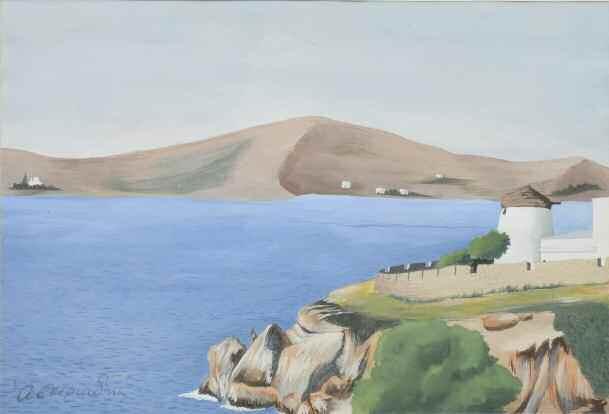 37 37. ΣΕΜΕΡΤΖΙΔΗΣ Βάλιας (1911-1983) Tοπίο 1978 Λάδι σε χαρτόνι 63x68 εκ υπγρμ & χρνλγμ.