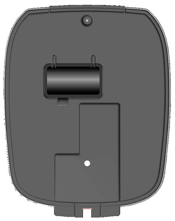 smart Wallbox Παρουσίαση προϊόντος 9 4 Πλαστικό άνοιγμα και οδηγοί Το πλαστικό άνοιγμα εξυπηρετεί στην ανάρτηση της πρόσοψης του περιβλήματος στο πίσω πλαίσιο του περιβλήματος.
