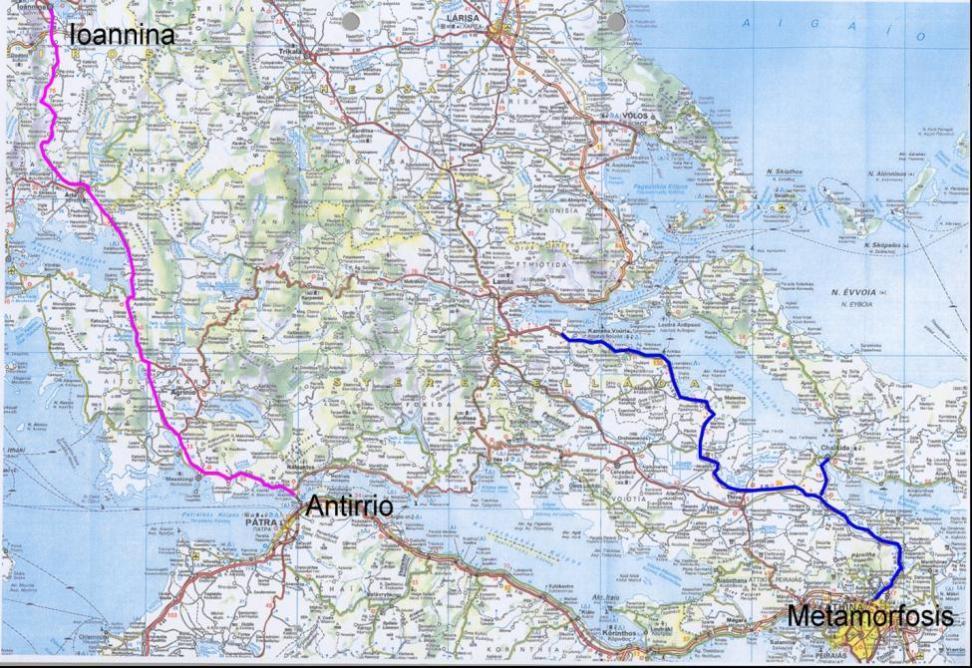 ΕΚΘΕΣΗ ΕΞΑΜΗΝΙΑΙΑΣ ΠΡΟΟΔΟΥ ΓΙΑ ΤΗΝ ΕΦΑΡΜΟΓΗ ΤΩΝ ΠΕΡΙΒΑΛΛΟΝΤΙΚΩΝ ΟΡΩΝ ΚΑΤΑ ΤΗ ΔΙΑΡΚΕΙΑ ΤΗΣ ΚΑΤΑΣΚΕΥΗΣ 9 / 51 Ιόνια Οδός από Αντίρριο έως Ιωάννινα (με μωβ χρώμα στον ανωτέρω χάρτη) ΠΑΘΕ με ΚΛΑΔΟ