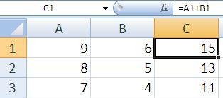 ενημερώνεται και το αποτέλεσμα στο κελί που περιέχει τον τύπο. Παράδειγμα 1. Κλικ στο κελί Α4 2. =Α1+Α2+Α3 3. Πατάμε το πλήκτρο [Enter] 3.