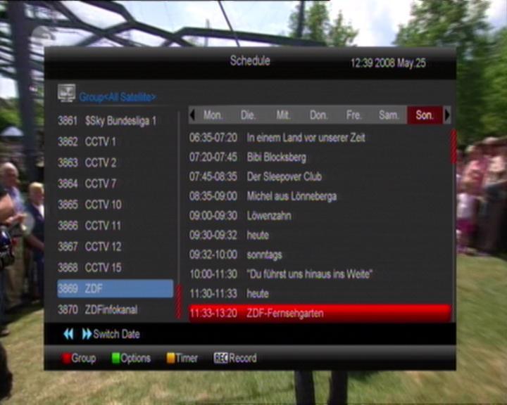 EPG Ο δέκτης διαθέτει Ηλεκτρονικό Οδηγό Προγράμματος (EPG) που σας βοηθάει