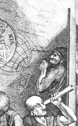 Εικ. 1: William Hogarth, In the Madhouse (χαρακτικό, λεπτομέρεια), 1735.