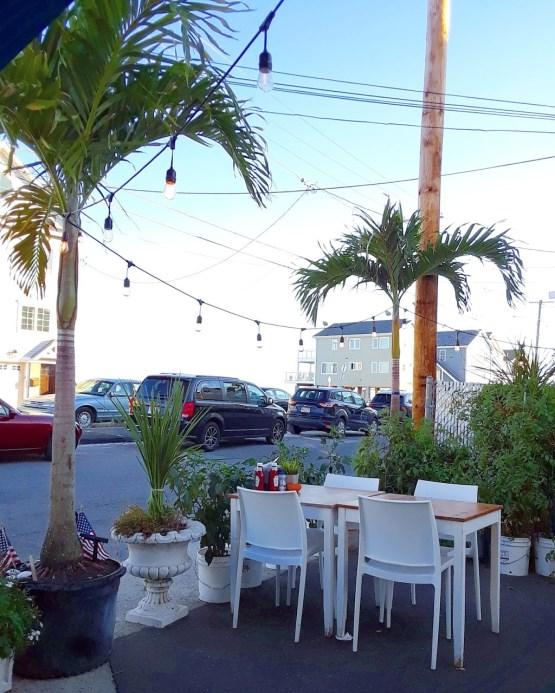 We plan to eat outside. There will also be time to walk on the boardwalk on the beach.