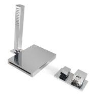 Oval cascade spout with single lever mixer,detachable hand sho wer and diverter.