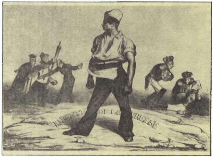 ΕΡΓΟ 10: Ντομιέ «Η ελευθερία του Τύπου»,1834. Λιθογραφία, Εθνική Βιβλιοθήκη, Παρίσι.
