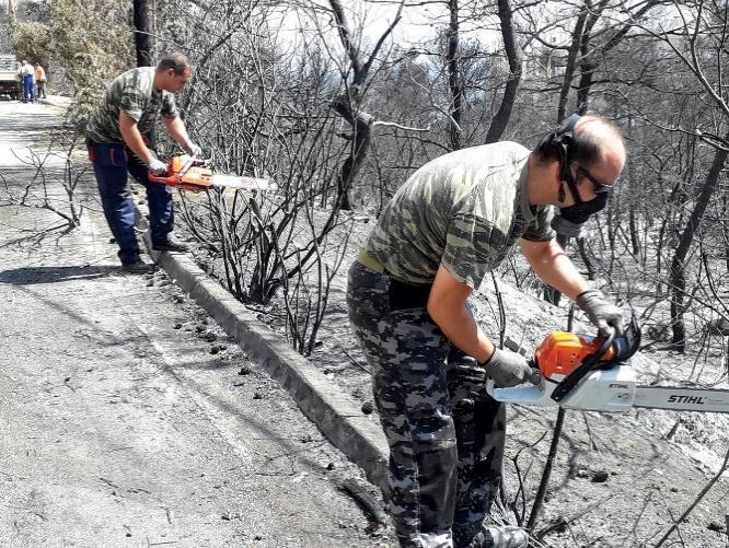 Εργασίες αποκατάστασης πυρκαγιάς