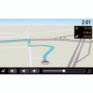 Χάρτης (4/5) 2 3 4 5 «Φωνή πλοήγησης» Από το αναδυόμενο μενού μπορείτε να ρυθμίσετε το επίπεδο «Φωνή πλοήγησης»: πιέστε τα πλήκτρα 3 και 4 για να αυξήσετε ή να μειώσετε το επίπεδο της φωνητικής