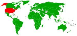 Με πράσινο χρώμα δηλώνονται οι χώρες που υπέγραψαν και επικύρωσαν το πρωτόκολλο, με κίτρινο όσες το υπέγραψαν και αναμένεται η επικύρωσή του, με κόκκινο οι χώρες που το υπέγραψαν αλλά δεν το