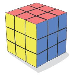 2η Άσκηση Να μετρήσεις από πόσες κυβικές μονάδες αποτελείται ο κύβος της διπλανής εικόνας, γνωστός ως «κύβος του Ρούμπικ».