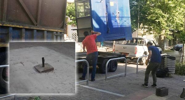 περίπτερα μετακινήθηκαν από τον πεζόδρομο της οδού Επαμεινώνδα, για λόγους εξωραϊσμού του περιβάλλοντος, ανεμπόδιστης διάβασης τυφλών, ανάδειξης και διάνοιξης του πεζόδρομου.