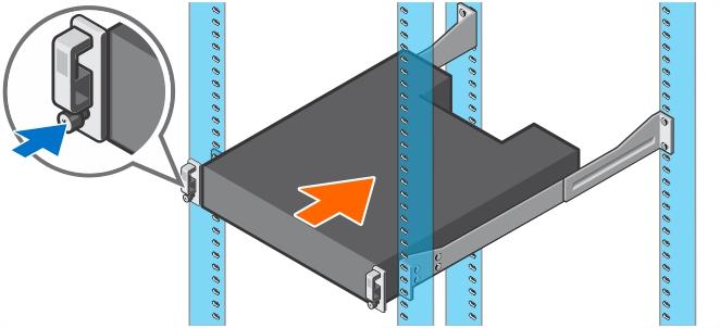 ΣΗΜΕΙΩΣΗ: Τοποθετήστε το κουτί επέκτασης με τρόπο που επιτρέπει την επέκταση στο rack και αποτρέπει τη συγκέντρωση βάρους στο πάνω μέρος του rack. 1.