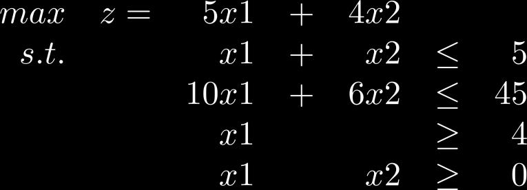Αλγόριθμος διακλάδωσης και φραγής: παράδειγμα (2/3) Η x1 επιλέχθηκε ως μεταβλητή διακλάδωσης LP2 Λύση LP2: x1 = 3, x2 = 2, z = 23 «καταμετρημένο» πρόβλημα LP3 Το πρόβλημα LP3 δεν εξετάζεται διότι: 1.