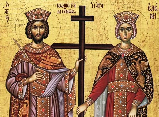 In 312, on learning that Maxentius and Maximinus had joined forces against him, he marched into Italy, where, while at the head of his troops, he saw in the sky a radiant pillar in the form of a