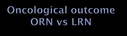 5year disease-free survival % 5year cancer survival % ORN LRP ORN