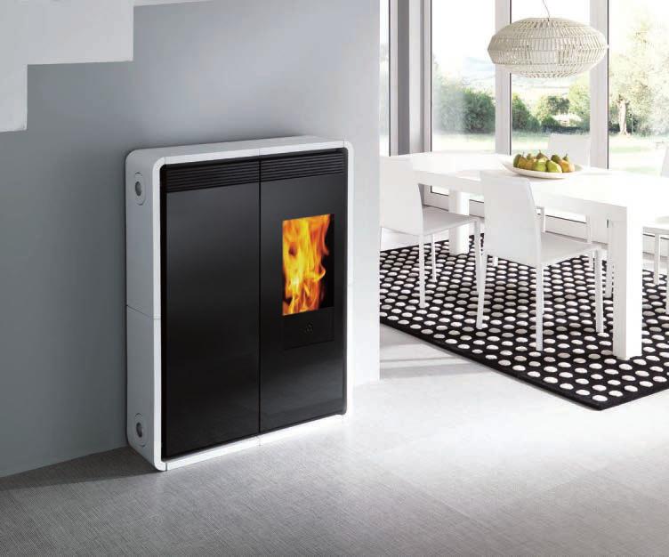 R Tiny * 9 kw_235 m 3 _90x26xh121 cm 8Ø Patented ESTUFS DE PELLET, profundidad reducida (cm 26) SLMNDRS PELLETS, profundidade reduzida (26 cm) ΝΈΑ ΕΡΓΟΝΟΜΙΚΉ ΣΌΜΠΑ, με βάθος 30 cm SPCE-SVING PELLET