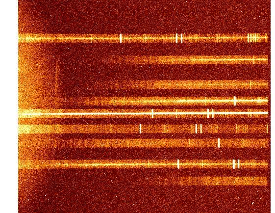 We can extract each single spectrum by hand or creating a script (Appendix A) to automate this step. For each mask we have to identify the slits position on them.