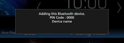 Έλεγχος Bluetooth Καταχώριση της συσκευής Bluetooth Η καταχώριση του Bluetooth audio player ή του κινητού τηλεφώνου σε αυτή τη μονάδα αποτελεί απαραίτητη προϋπόθεση, για να μπορέσετε να
