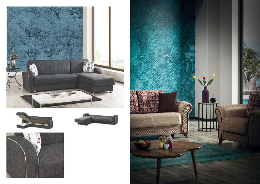 Laris L KÖŞE TAKIMI SALON TAKIMLARI 273 160 80 bed