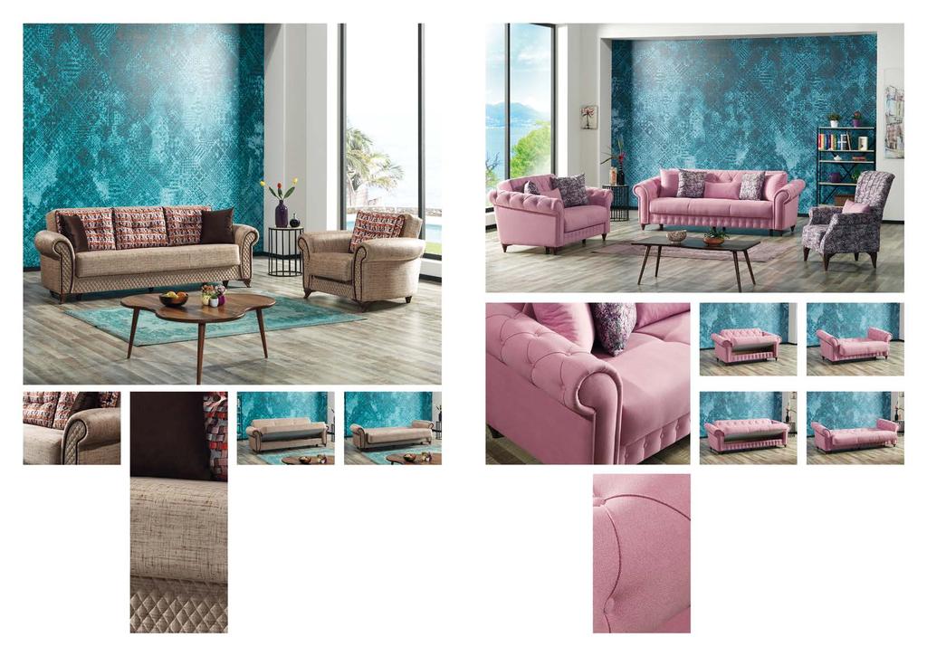 Solenza SALON TAKIMI İbiza SALON TAKIMI 93 Yatak Ölçüsü:120x180 Yatak Ölçüsü:120x180 240 235 93 Yatak