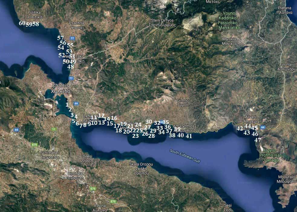 ΦΑΚΕΛΟΣ / ΠΟΥ ΝΑ ΚΟΛΥΜΠΗΣΕΤΕ ΙΟΥΝΙΟΣ 2019 13 Πίνακας Θέσεων στις 14 / 05 / 2019 στις παραλίες της Νότιας Εύβοιας, και αποτελεσμάτων Μικροβιολογικής Ανάλυσης σε θαλασσινό νερό με την μέθοδο διήθησης