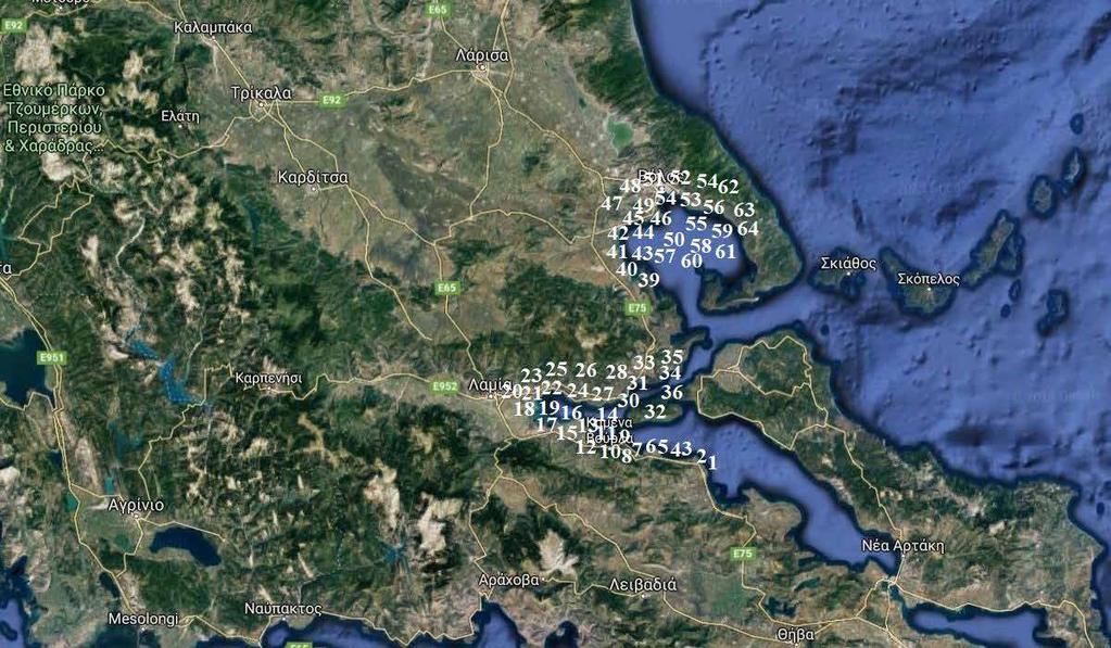 ΦΑΚΕΛΟΣ / ΠΟΥ ΝΑ ΚΟΛΥΜΠΗΣΕΤΕ ΙΟΥΝΙΟΣ 2019 23 Πίνακας Θέσεων στις 31 / 05 / 2019 στις παραλίες της Φθιώτιδας και Μαγνησίας αποτελεσμάτων Μικροβιολογικής Ανάλυσης σε θαλασσινό νερό με την μέθοδο