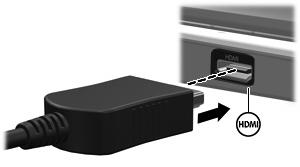 Χρήση της θύρας HDMI (µόνο σε επιλεγµένα µοντέλα) Επιλεγµένα µοντέλα υπολογιστών διαθέτουν θύρα HDMI (High Definition Multimedia Interface).