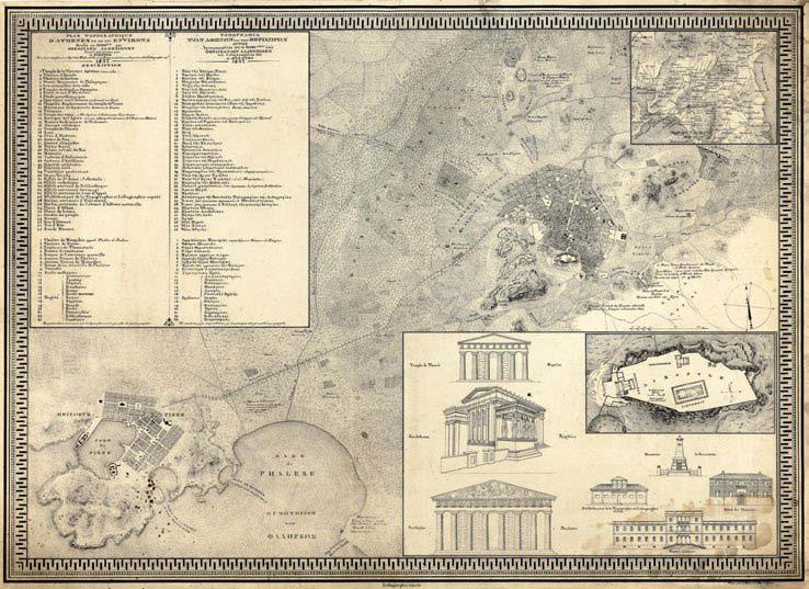 405 19. Χάρτες 405 ALDENHOVEN, Ferdinand. Plan topographique d Athènes et de ses environs, dressé au 20,000 ieme par Ferdinand Aldenhoven.