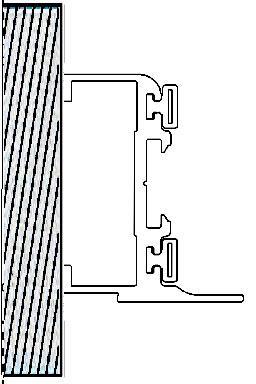 Εικόνα 2.4.1: Τοποθέτηση κάθετου (θηλυκό) προφίλ στον τοίχο 5.