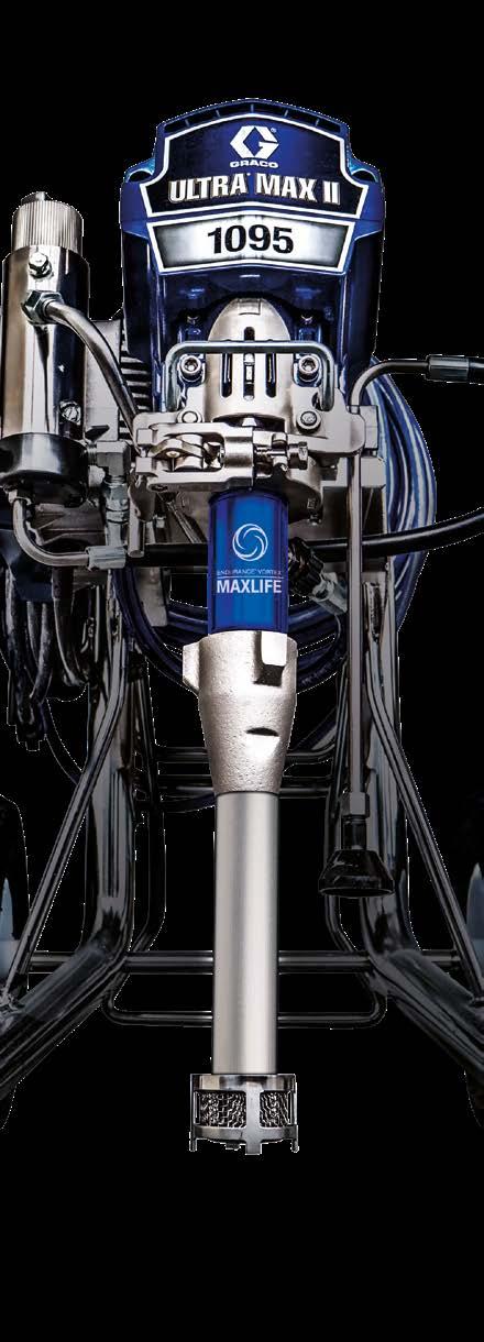 ULTRA MAX II Ηλεκτρικά μηχανήματα βαφής Airless για επαγγελματίες Τίποτε δεν συγκρίνεται με το ηλεκτρικό μηχάνημα βαφής της Graco Τα μηχανήματα βαφής Ultra Max της Graco παρέχουν την αξιοπιστία, την