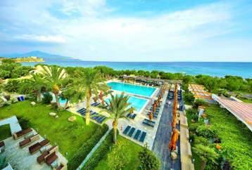 Το πρόσφατα ανακαινισμένο Princessa Riviera Resort προσφέρει άρτια εξοπλισμένα δωμάτια, όλα με πανοραμική θέα στη θάλασσα και τα βουνά της τουρκικής ακτής.