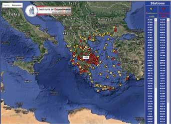 Ο.Α.Σ.Π. ΔΡΑΣΤΗΡΙΟΤΗΤΕΣ 2018 2.1.2 Εθνικό Δίκτυο Επιταχυνσιογράφων Στον ελλαδικό χώρο υφίσταται δίκτυο σταθμών καταγραφής εδαφικών επιταχύνσεων σε 24ωρη βάση. Ο Ο.Α.Σ.Π. την περίοδο 2008-2010 χρηματοδότησε από ίδιους πόρους με 1.