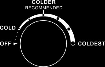 Καθημερινή Χρήση Χρήση πίνακα ελέγχου Ρύθμιση θερμοκρασίας της κατάψυξης Συνδέστε τη συσκευή σας. Η εσωτερική θερμοκρασία ελέγχεται από έναν αισθητήρα. Υπάρχουν 3 ρυθμίσεις COLD, COLDER και COLDEST.