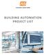 BUILDING AUTOMATION PROJECT LIST