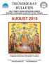 THUNDER BAY BULLETIN HOLY TRINITY GREEK ORTHODOX CHURCH ΕΛΛΗΝΙΚΗ ΟΡΘΟΔΟΞΗ ΚΟΙΝΟΤΗΤΑ ΑΓΙΑΣ ΤΡΙΑΔΟΣ AUGUST 2019