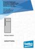 Refrigerator-Freezer type I Refrigerador-Congelador de tipo I Refrigerador-Congelador tipo I Hladnjak-Zamrzivač tipa I Ψυγειοκαταψυκτησ τύπου I