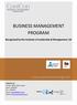 BUSINESS MANAGEMENT PROGRAM