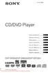 CD/DVD Player DVP-SR300/DVP-SR600H/DVP-SR700H. Guide de référence. Referenz-Anleitung. Referentiegids. Guida di riferimento. Guía de referencia