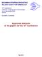 Approved abstracts of the papers for the 10 th Conference