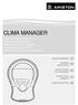 CLIMA MANAGER ISTRUZIONI OPERATIVE OPERATING INSTRUCTIONS INSTRUCTIONSDE FONCTIONNEMENT INSTRUCCIONES OPERATIVAS ΟΔΗΓΙΕΣ ΛΕΙΤΟΥΡΓΙΑΣ