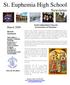 St. Euphemia High School Newsletter