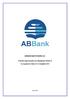 AEGEAN BALTIC BANK A.E. Εποπτικές Δημοσιοποιήσεις και Πληροφορίες Πυλώνα ΙΙΙ. Για τη χρήση που έληξε στις 31 Δεκεμβρίου 2014