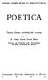 OBRAS COM PLETAS DE A R ISTO TELES POETICA. Versión directa, introducción y notas. por «1. Dr. Juan David García Bacca