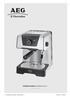 ESPRESSO MAKER EASYPRESSO EA110 D GR NL F GB. ELX12827_Bella_Espresso_AEG_5lang.indd 1 2009-10-20 13:28:06