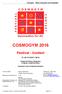 COSMOGYM 2016. Festival - Contest 21-26 ΙΟΥΝΙΟΥ 2016. Ολυμπιακό Κέντρο Πυγμαχίας «Γιώργος Στεφανόπουλος» Στυλιανού Γονατά & Βορείου Ηπείρου