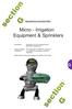 Micro - Irrigation Equipment & Sprinklers