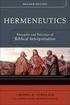 Hermeneutics & Exegesis. Hermeneutical Principles For interpreting Revelation. Revelation Lesson 1b