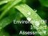 Preliminary Environmental Impact Assessment (EIA) Study