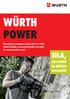 WÜRTH POWER SILA, NA KTORÚ SA MÔŽETE SPOĽAHNÚŤ. Kompletný program akumulátorového, elektrického a pneumatického náradia za mimoriadne ceny!