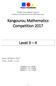 Kangourou Mathematics Competition Level 3 4